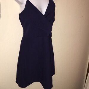 Spaghetti strap navy blue dress